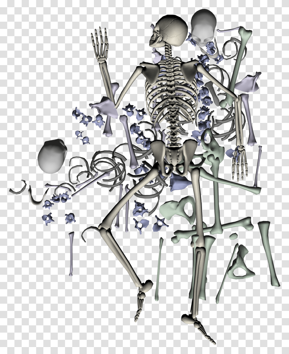 Bone Pile Pile Of Bones Token, Skeleton Transparent Png