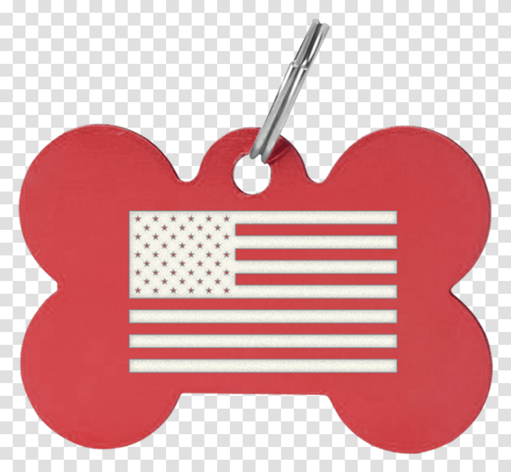 Bone Shaped Tag With Custom American Flag Laser Engraved Coquelicot, Label, Logo Transparent Png