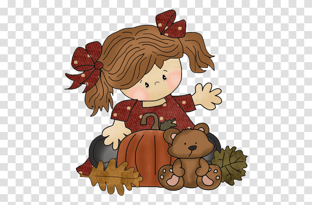 Bonecas Amp Meninas Girls Clips Fall Harvest Autumn Fall For Kids Clipart, Elf, Toy, Doll, Leaf Transparent Png