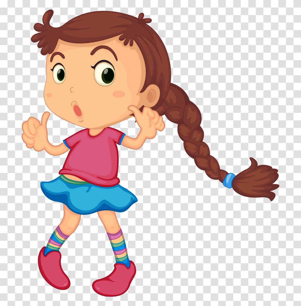 Bonecas Meninas Girl Clipart Download Girl With Long Hair Clipart, Person, Human, Female, Toy Transparent Png