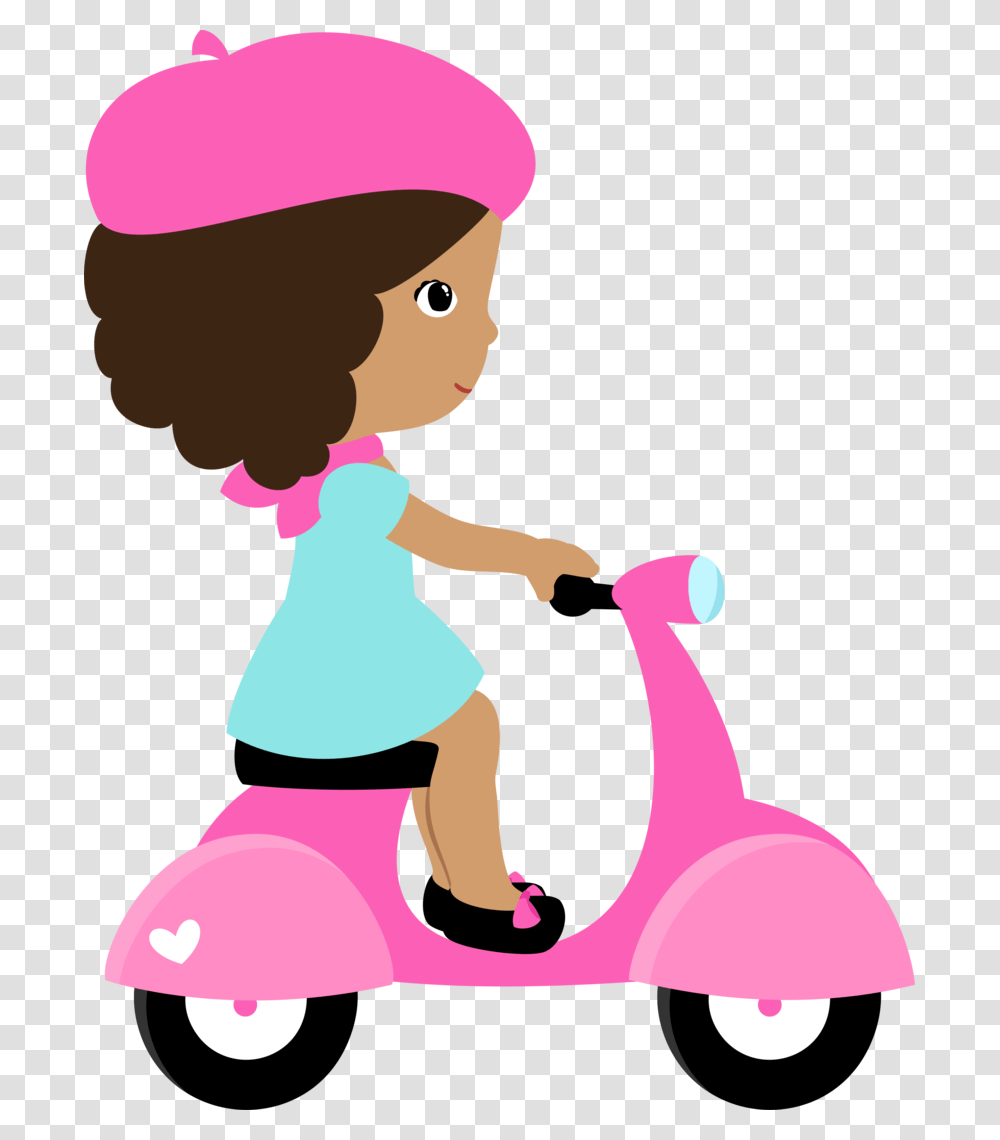 Bonecas Meninas Scooter Clipart, Vehicle, Transportation, Person, Human Transparent Png