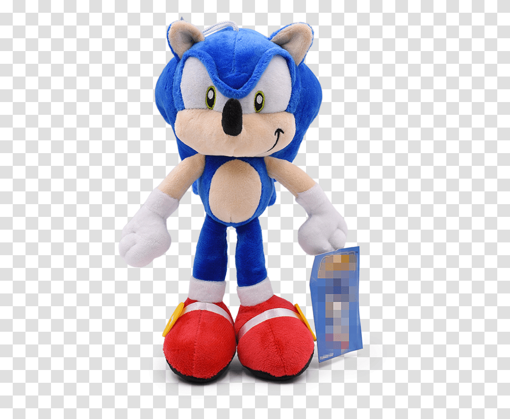 Boneco Do Sonic De Pelcia, Toy, Plush, Doll, Sock Transparent Png