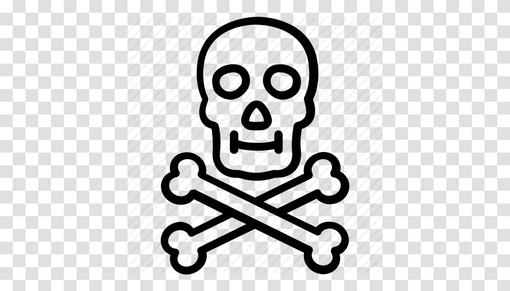 Bones Danger Jolly Roger Skull Toxic Icon, Head, Stencil, Robot Transparent Png