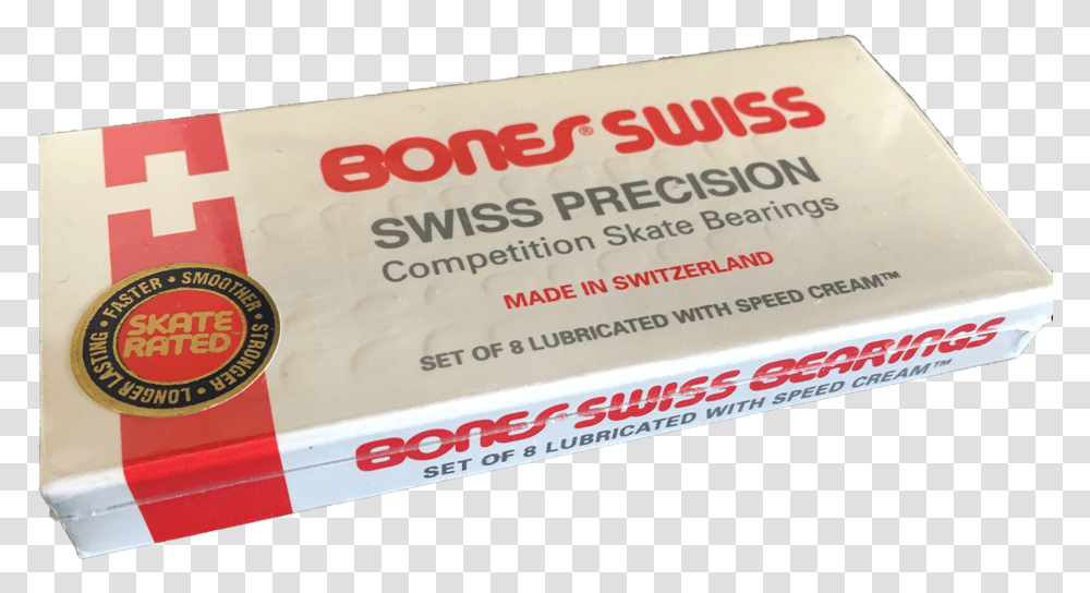 Bones Swiss Bearings, Label, Box, Weapon Transparent Png