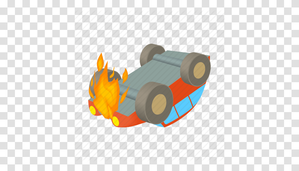 Bonfire Burn Car Cartoon Fire Flame Hot Icon, Toy, Weapon, Weaponry, Cannon Transparent Png