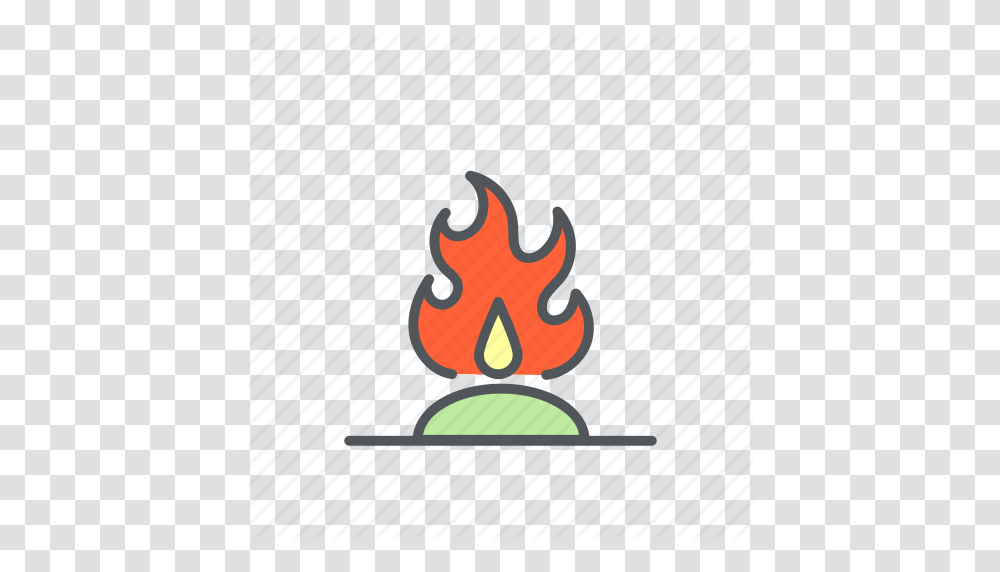 Bonfire Campfire Camping Filled Fire Icon, Flame Transparent Png
