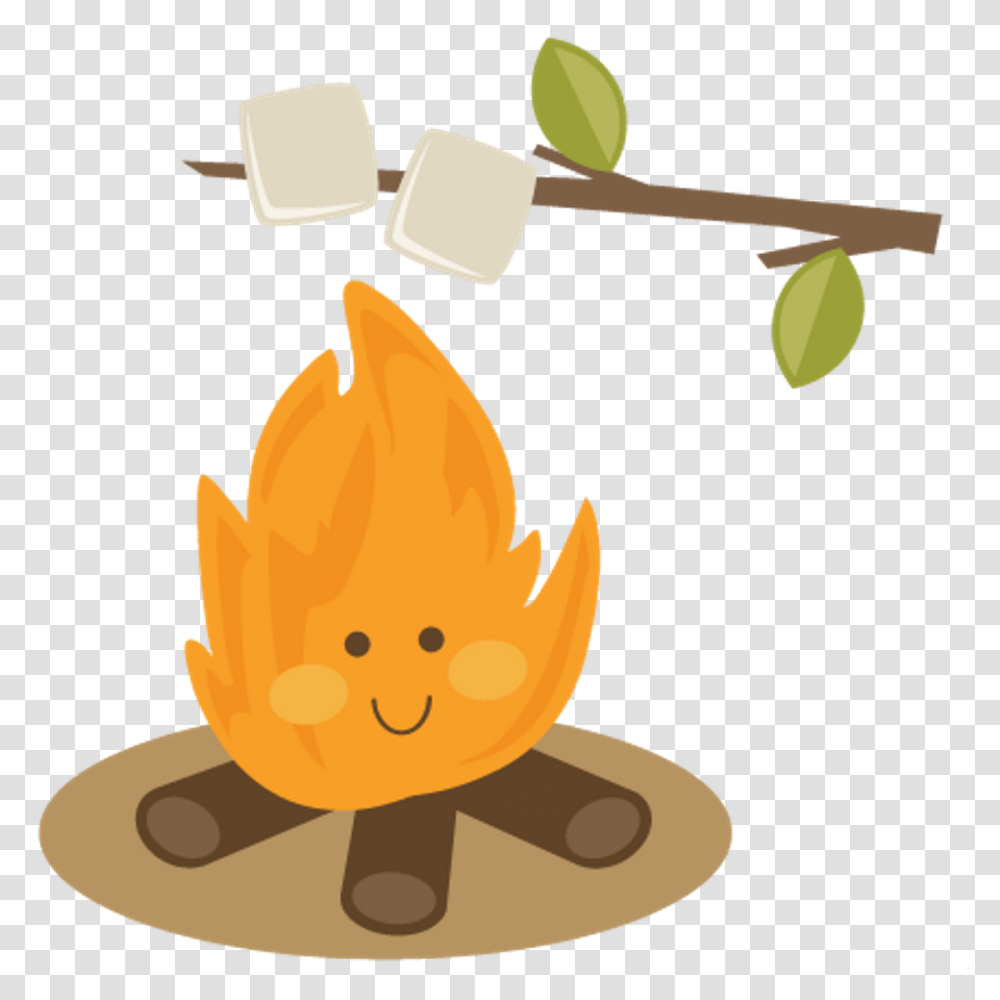 Bonfire Cute Camping Clipart, Sweets, Food, Confectionery, Text Transparent Png