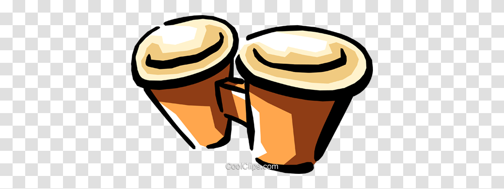 Bongos Royalty Free Vector Clip Art Illustration, Drum, Percussion, Musical Instrument, Coffee Cup Transparent Png