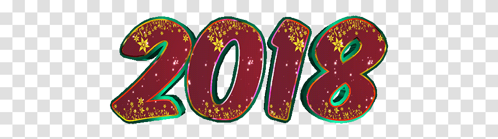 Bonne Ann E 2018 Gif Anim Happy New Year Illustration, Number, Alphabet Transparent Png