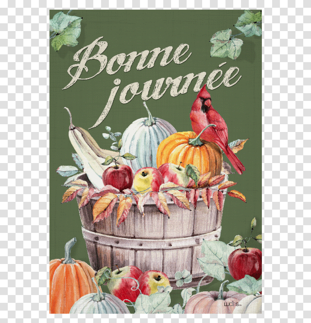 Bonne Journe, Plant, Bird, Animal, Pumpkin Transparent Png