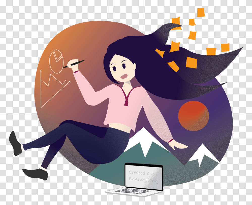 Bonnie Jiang Fictional Character, Person, Graphics, Art, Laptop Transparent Png