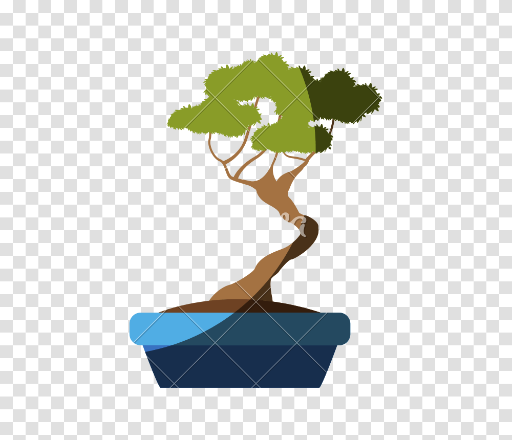 Bonsai Tree, Bow, Leaf, Plant, Silhouette Transparent Png