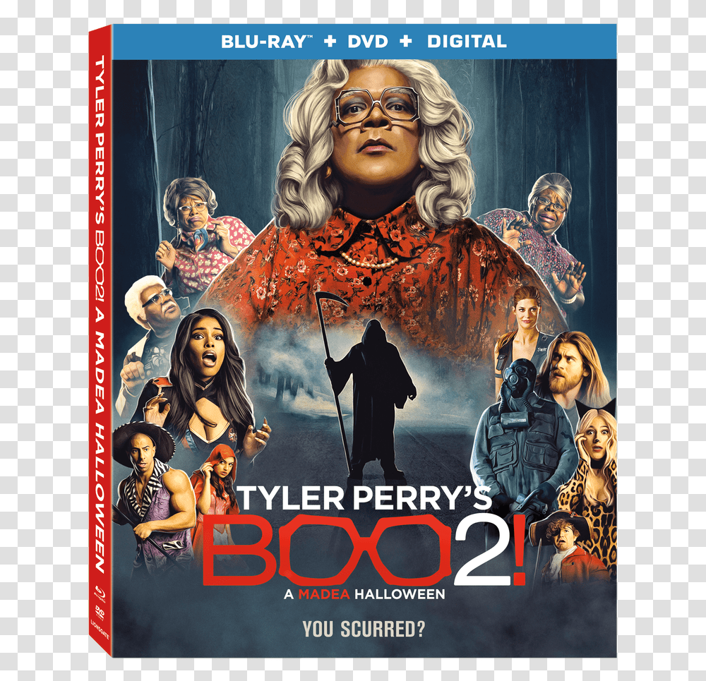 Boo 2 A Madea Halloween Blu Ray, Poster, Advertisement, Person, Human Transparent Png
