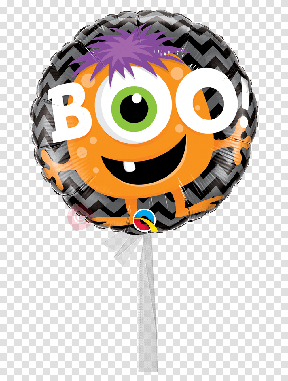 Boo Halloween Monster Single Balloons Halloween Balo Qualatex, Helmet, Apparel Transparent Png