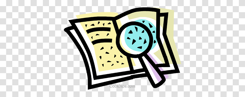 Book And A Magnifying Glass Royalty Free Vector Clip Art Transparent Png