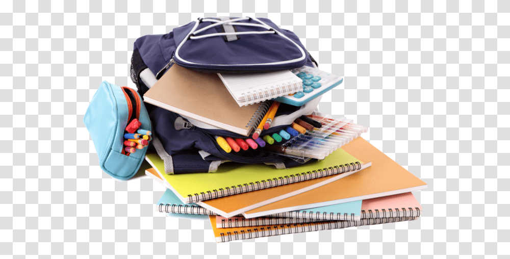 Book Bags School Supplies, Table, Furniture, File Binder Transparent Png