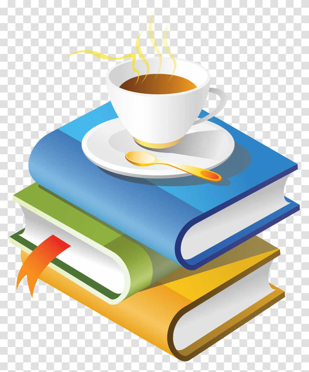 Book, Coffee Cup, Saucer, Pottery Transparent Png