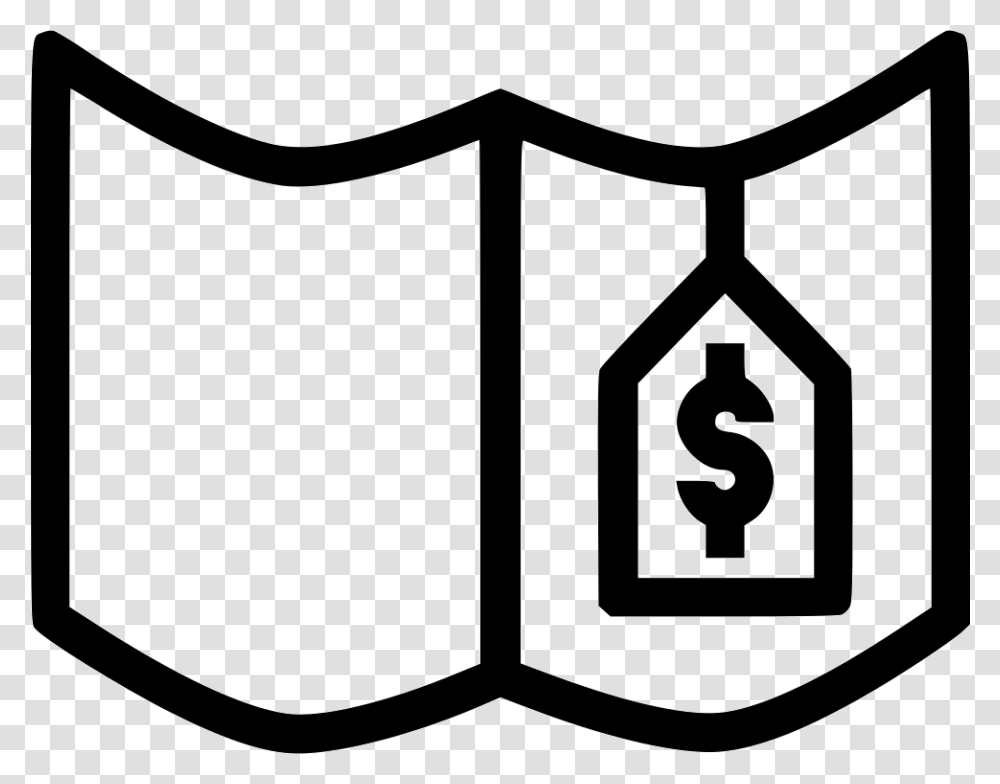 Book Cost Price Tag Dollar Expenses Expenditure Icon, Stencil, Number Transparent Png
