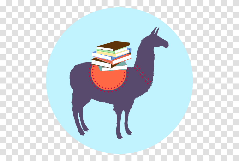 Book Llama Reads Llama Silhouette, Animal, Mammal, Camel, Dog Transparent Png