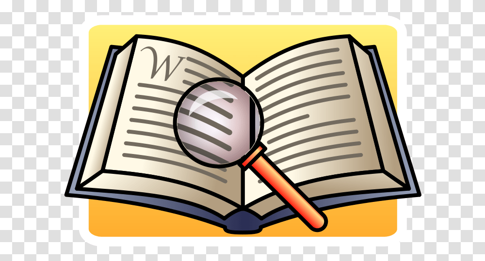 Book Magnifying Glass Clipart, Musical Instrument, Leisure Activities, Gong Transparent Png