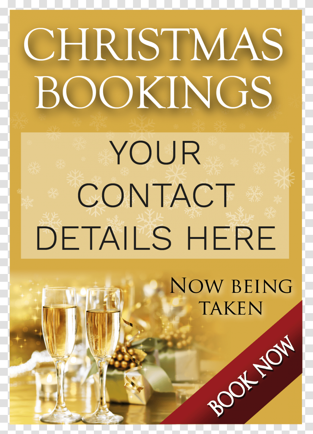 Book Now Christmas Party Poster Christmas Dinner Wine, Flyer, Paper, Advertisement, Glass Transparent Png