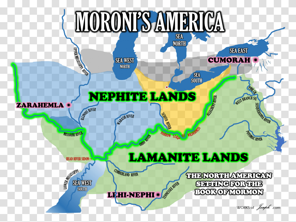 Book Of Mormon Map Of America, Plot, Diagram, Atlas, Poster Transparent Png