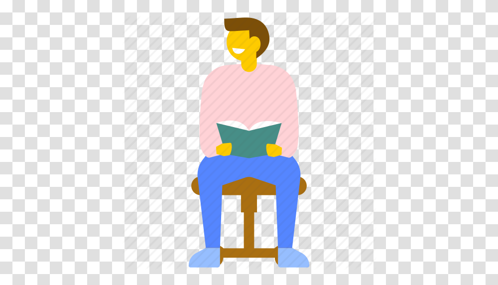 Book Reading Book Reading Boy College Student Reading Librarian, Chair, Furniture, Sitting, Outdoors Transparent Png