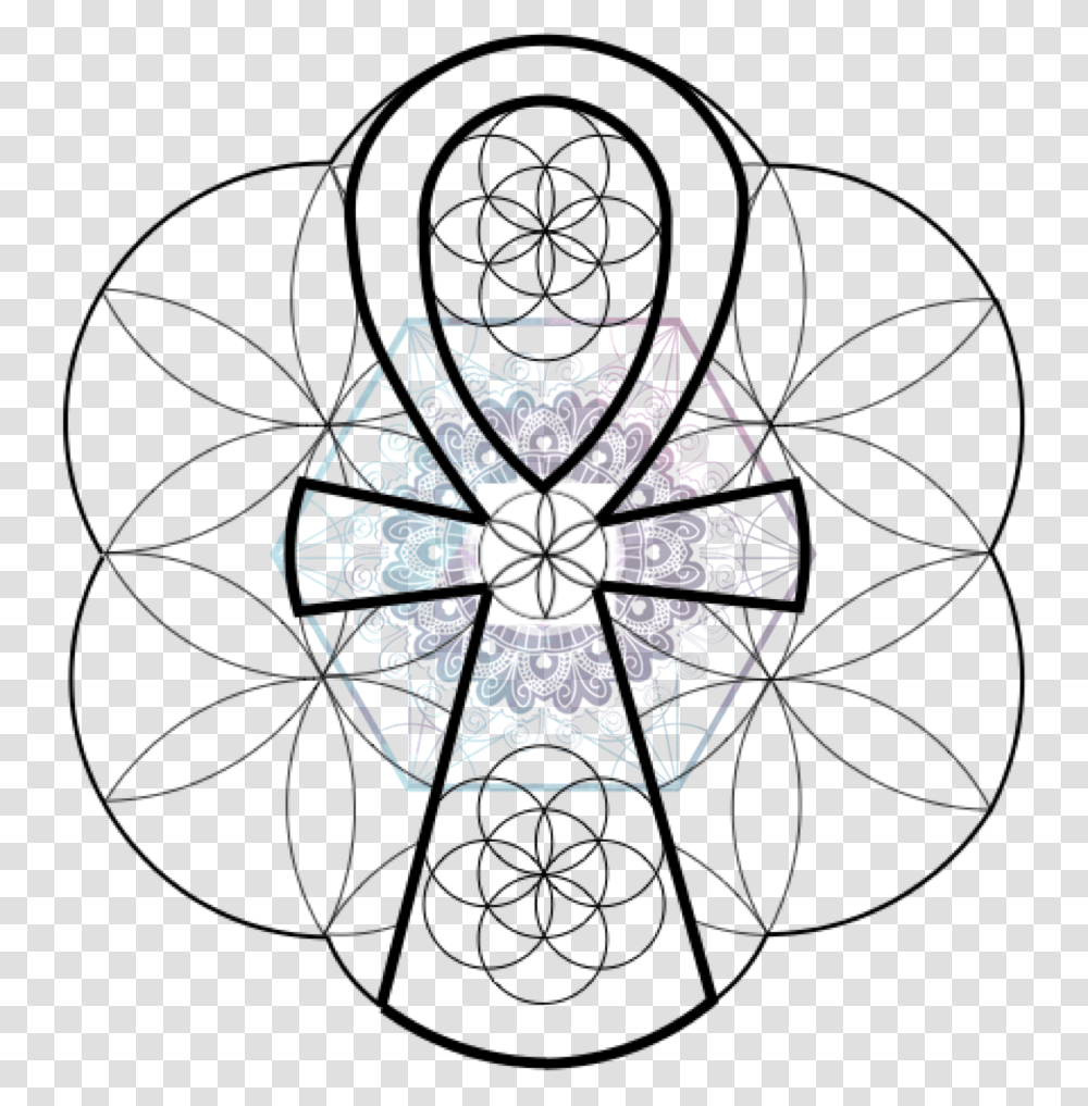 Book Tickets For Draw Your Own Sacred Geometry Ankh Sacred Geometry Hd, Snowflake, Pattern Transparent Png