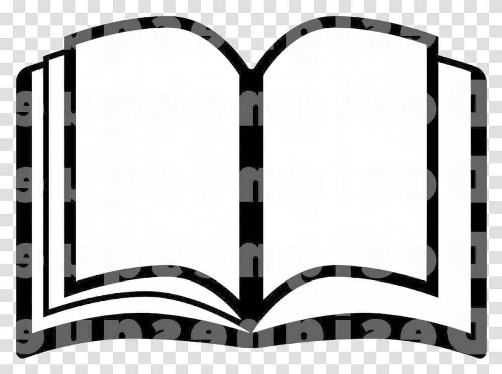 Book Vector Black And White Outline Clipart, Stencil, Architecture, Building Transparent Png