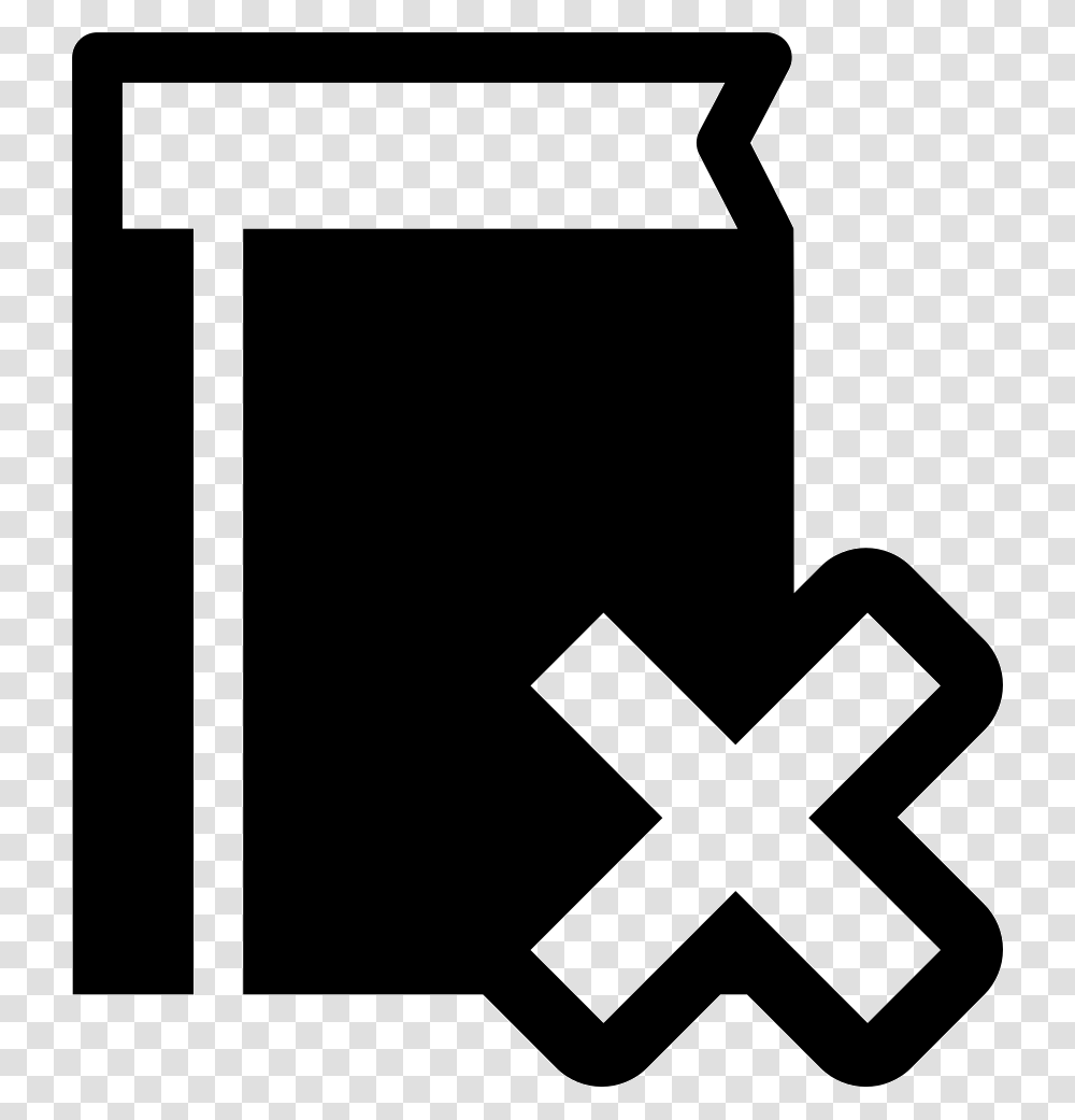 Book With Cross Delete Symbol Reading Time Icon, Stencil, Silhouette Transparent Png