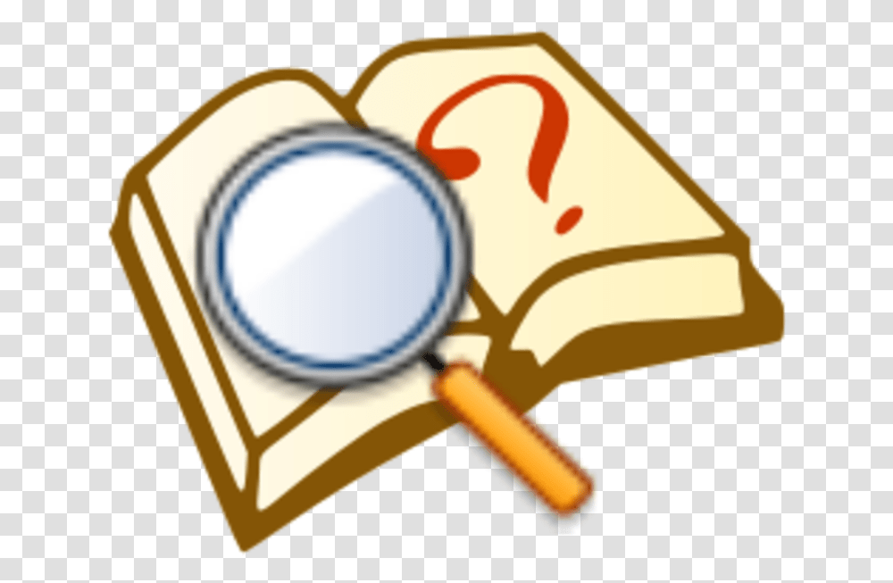 Book With Question Mark Clipart Books And Magnifying Glass, Scissors, Blade, Weapon, Weaponry Transparent Png