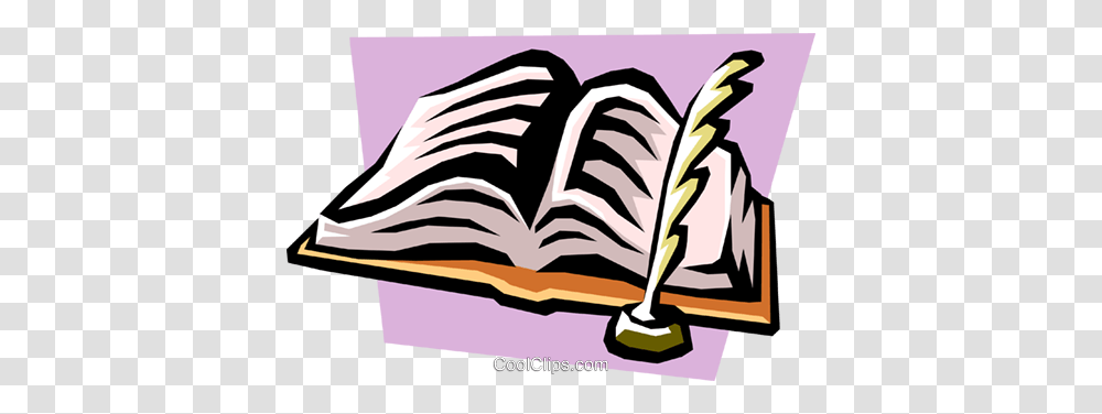 Book With Quill Pen Royalty Free Vector Clip Art Illustration, Advertisement, Plant, Poster, Flyer Transparent Png
