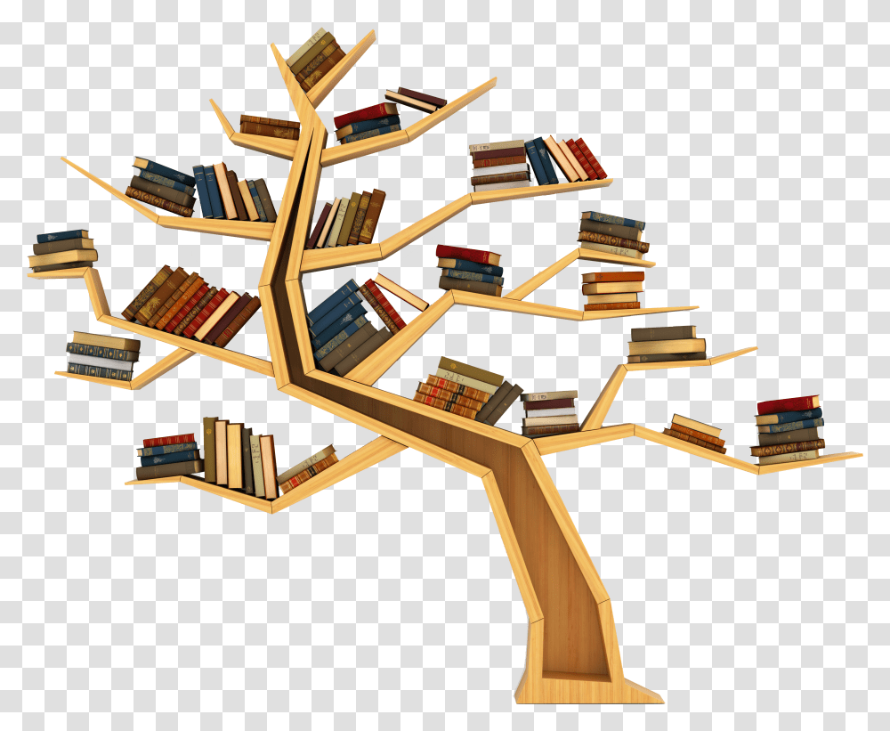 Bookcase Tree Transprent Free Tree Book Shelf Dubai Transparent Png