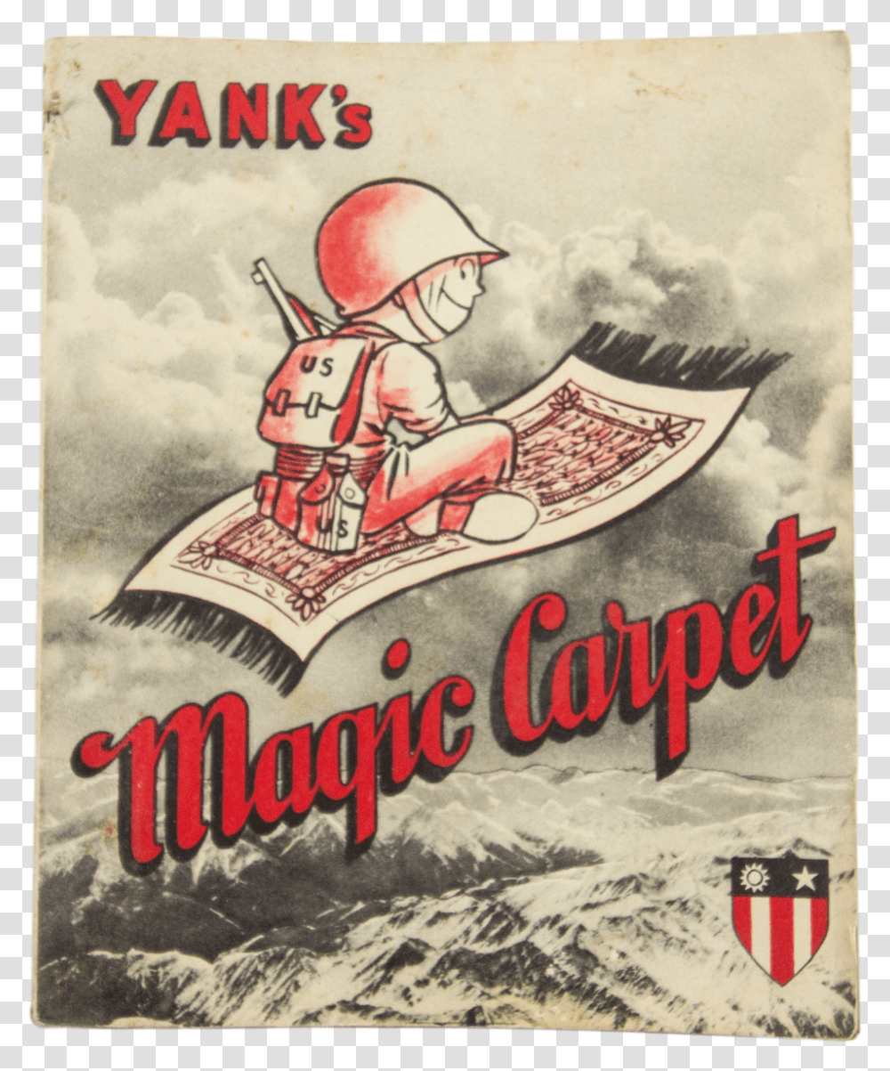 Booklet Yank S Magic Carpet Wwii Magic Carpet, Poster, Advertisement, Person Transparent Png