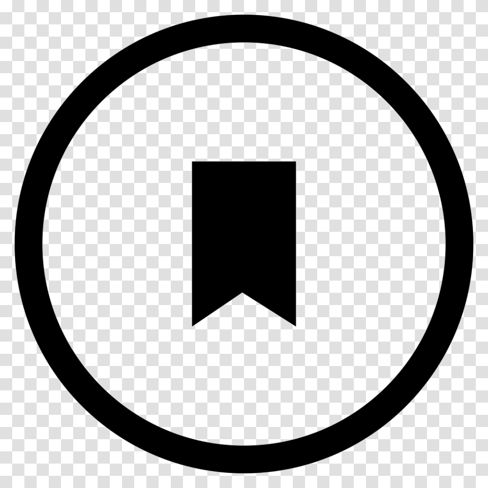 Bookmark Circular Button Facebook Icon Black, Sign, Road Sign Transparent Png