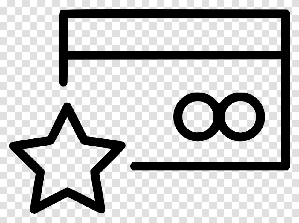 Bookmark Credit Card Icon Free Download, Star Symbol, Stencil, Number Transparent Png