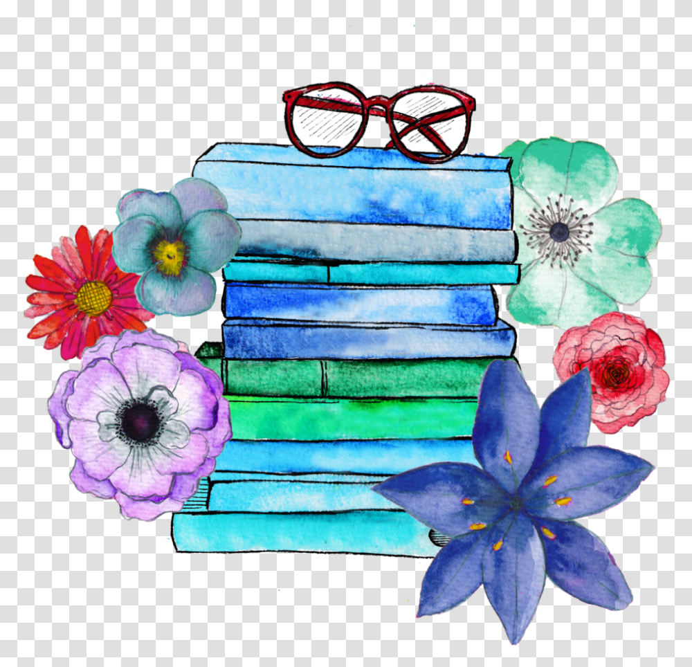 Books And Flowers Books And Flowers, Plant, Geranium, Floral Design Transparent Png