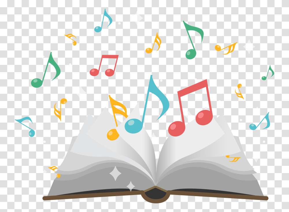 Books And Musical Notes, Paper, Confetti Transparent Png