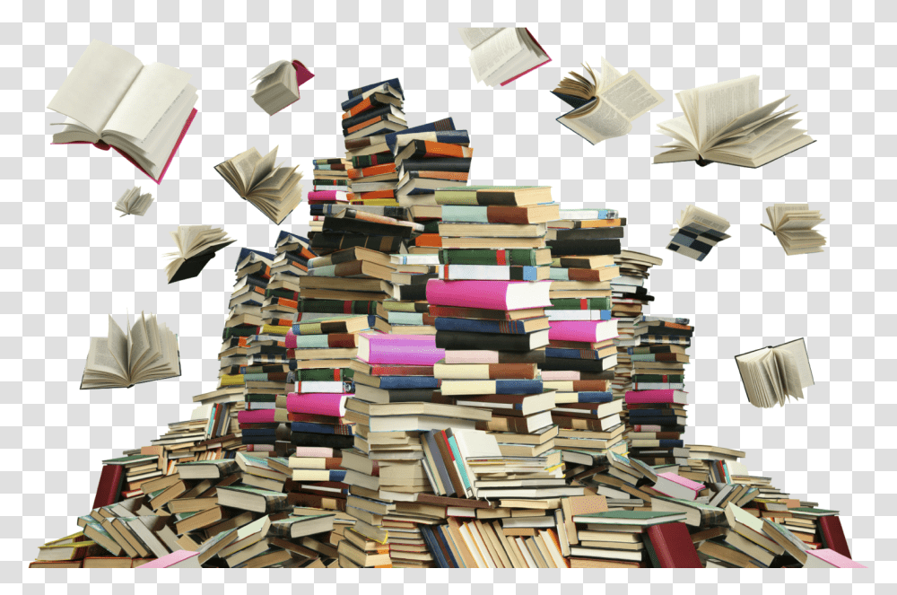 Books File Download Free Book Pile, Poster, Advertisement, Indoors, Collage Transparent Png