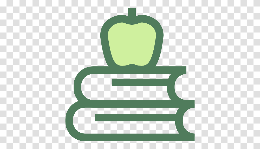 Books Stack Education Stacks Icon Books Stacked With Apple, Plant, Text, Vegetable, Food Transparent Png