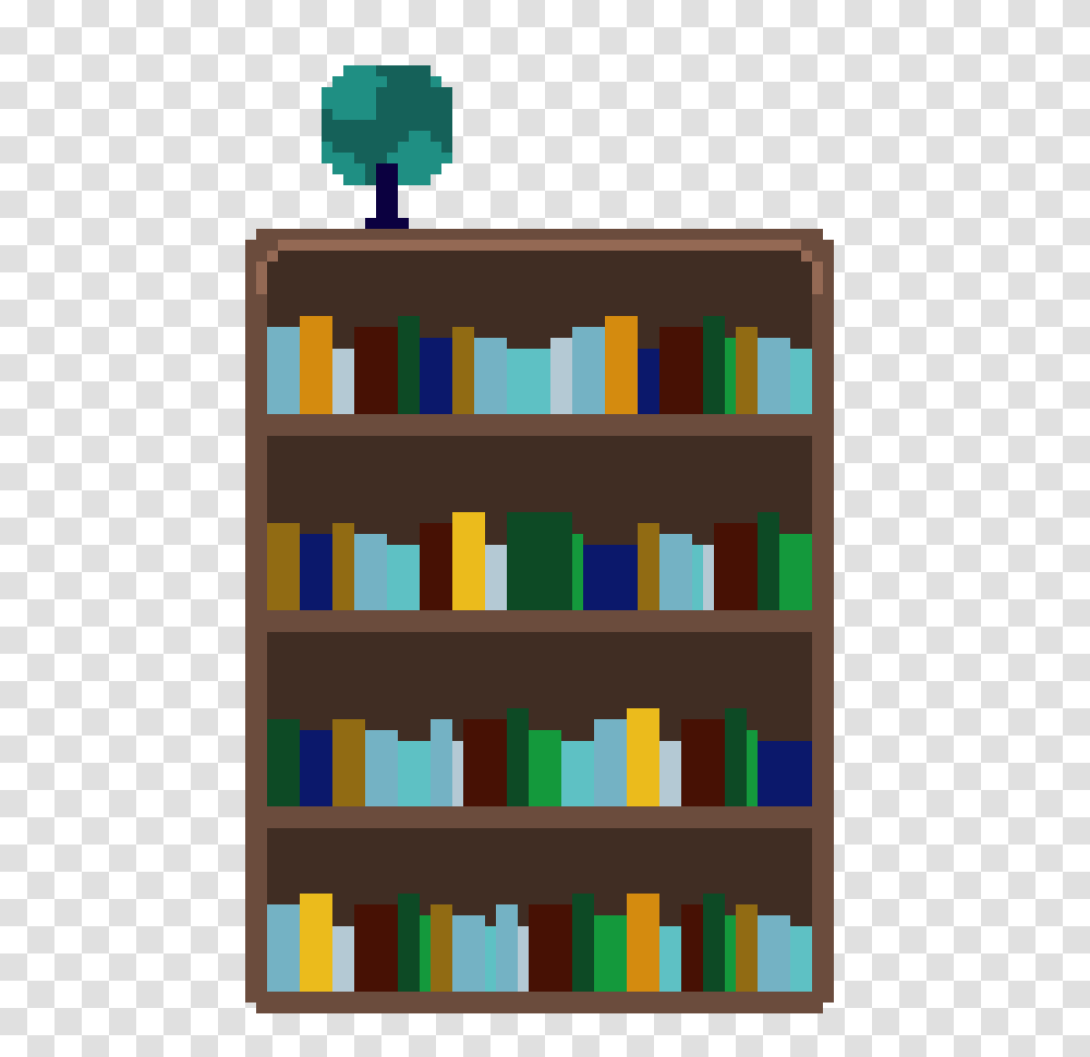 Bookshelf Pixel Art Maker, Furniture, Bookcase, Cupboard, Closet Transparent Png