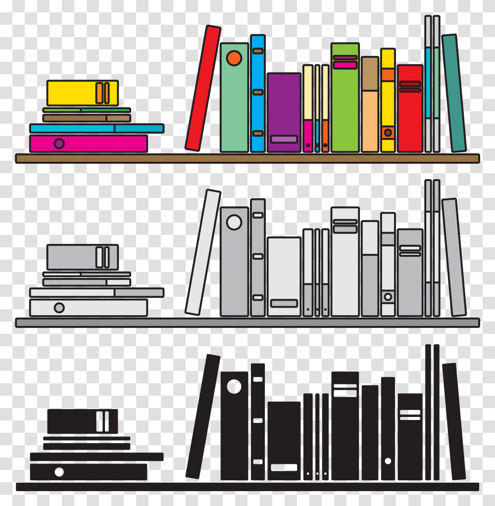 Bookshelves Clipart Books On Shelf Vector Furniture Bookcase Indoors Room Transparent Png Pngset Com