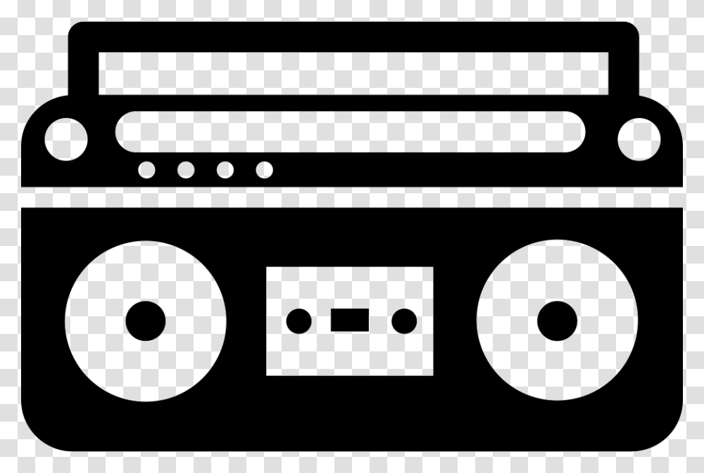 Boom Box With Controls And Settings Icon Free Download, Electronics, Stereo, Tape, Cassette Transparent Png