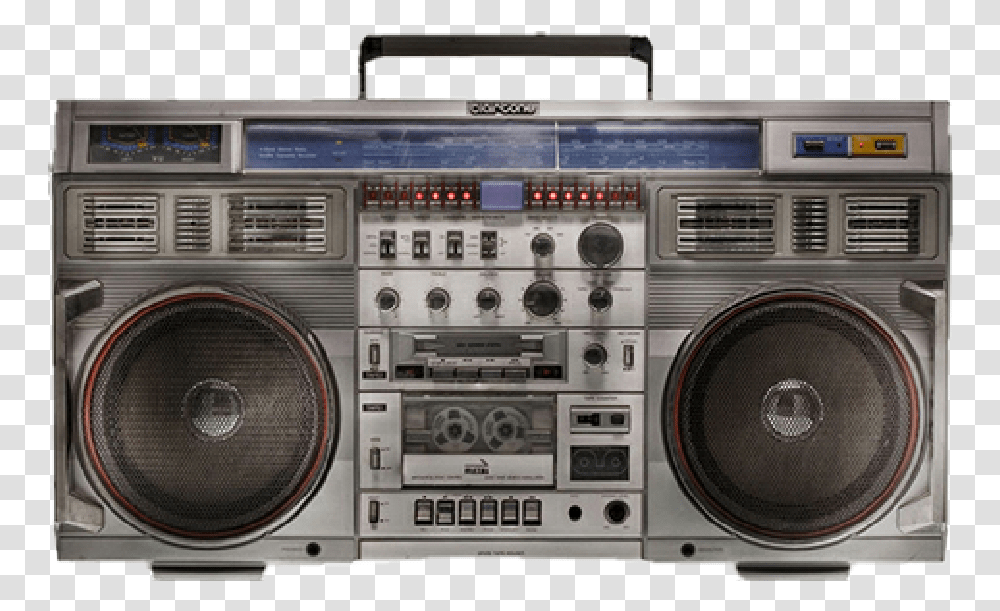 Boombox 80s Stereo Radio Remixit Sticker Hiphop Old School Speaker Box, Cooktop, Indoors, Electronics, Audio Speaker Transparent Png