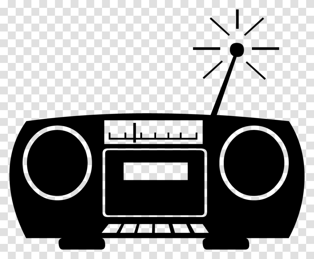 Boombox Clipart Black And White Radio Icon Red, Cooktop, Indoors, Gauge Transparent Png