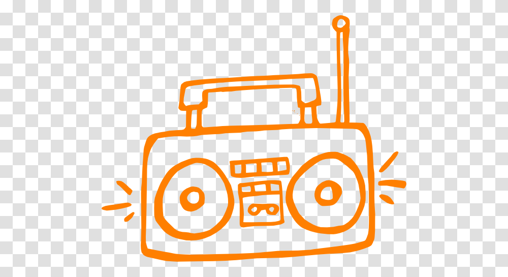 Boombox Orange Clip Art, Radio, Electronics, Fire Truck, Vehicle Transparent Png