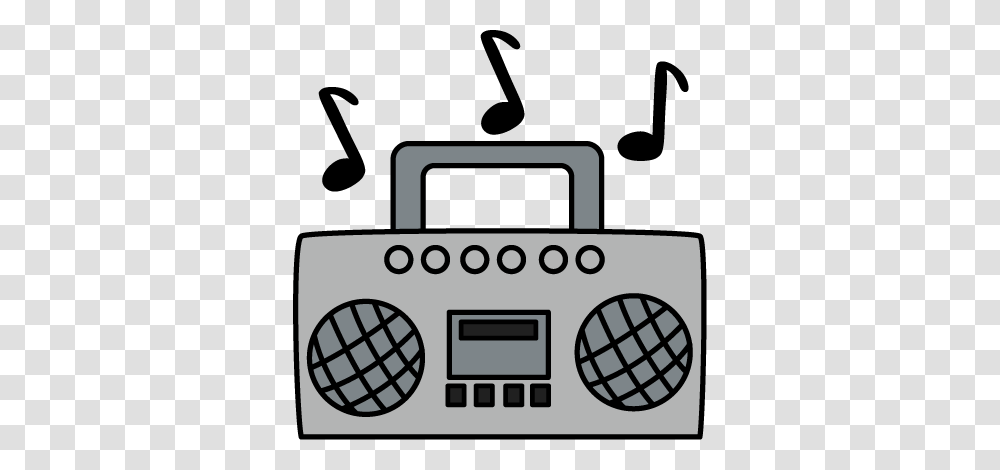 Boombox With Music Notes Decorating Cakes Cupcakes Etc, Stereo, Electronics, Radio, Tape Player Transparent Png