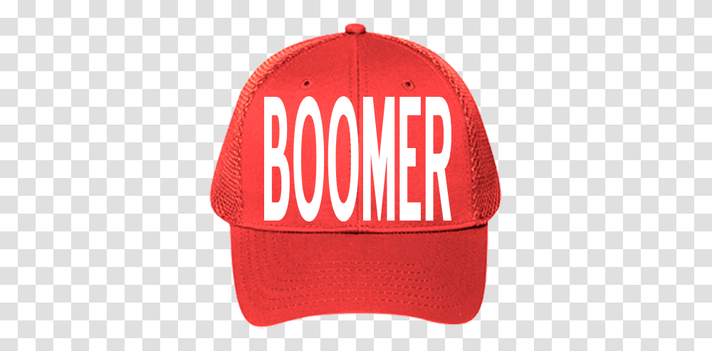 Boomer Cotton Front Trucker Hat Baseball Cap, Clothing, Apparel, Bathing Cap, Text Transparent Png