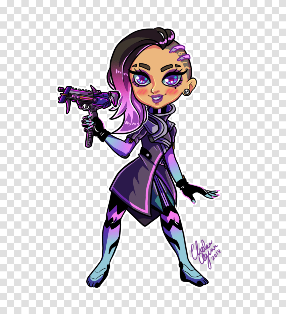 Boop Sombra From Overwatch, Person, Human, Purple Transparent Png