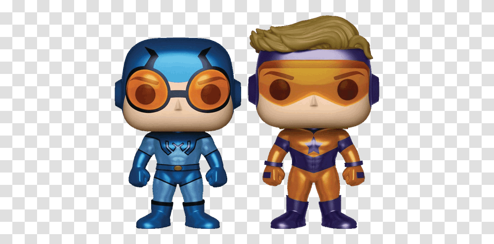 Booster Gold Blue Beetle Funko Pop, Toy, Figurine, Robot, Plush Transparent Png